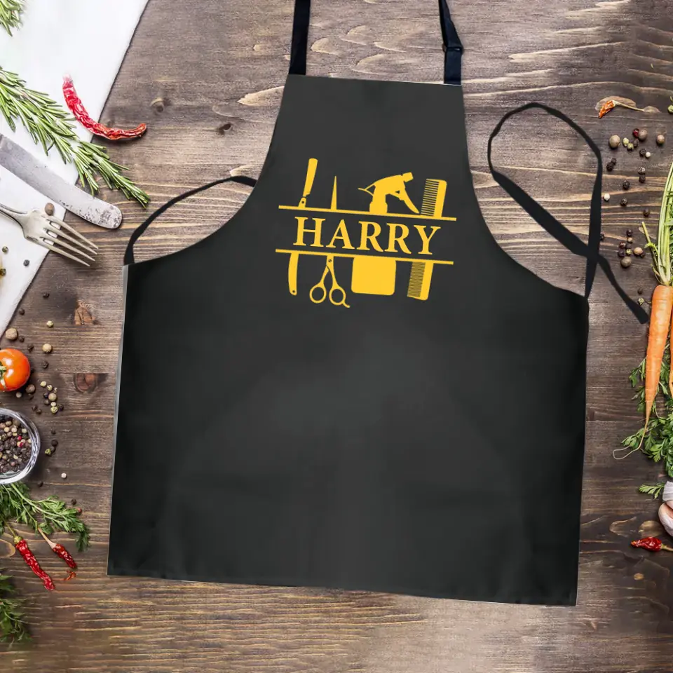 Custom Style And Name - Personalized Apron - Gift For Hairdresser - Image 3