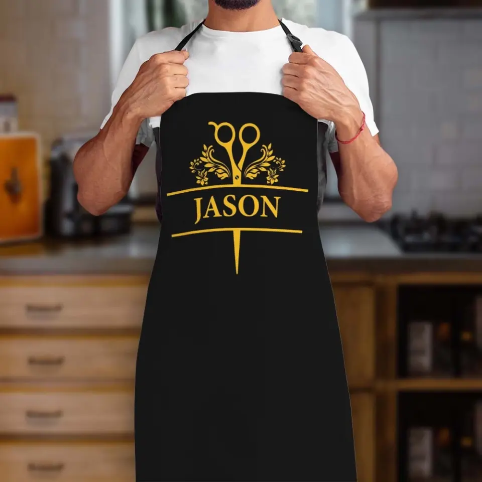 Custom Style And Name - Personalized Apron - Gift For Hairdresser - Image 4