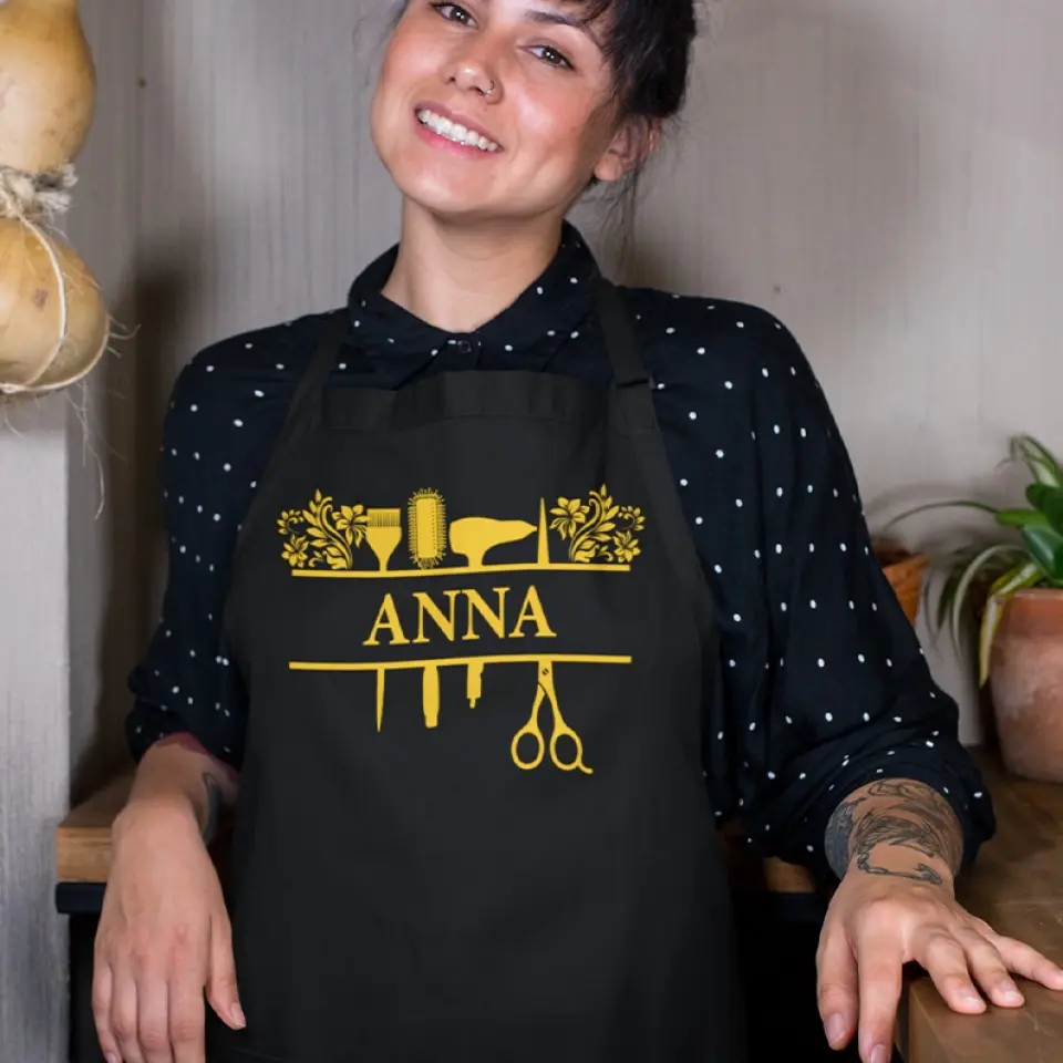 Custom Style And Name - Personalized Apron - Gift For Hairdresser - Image 8