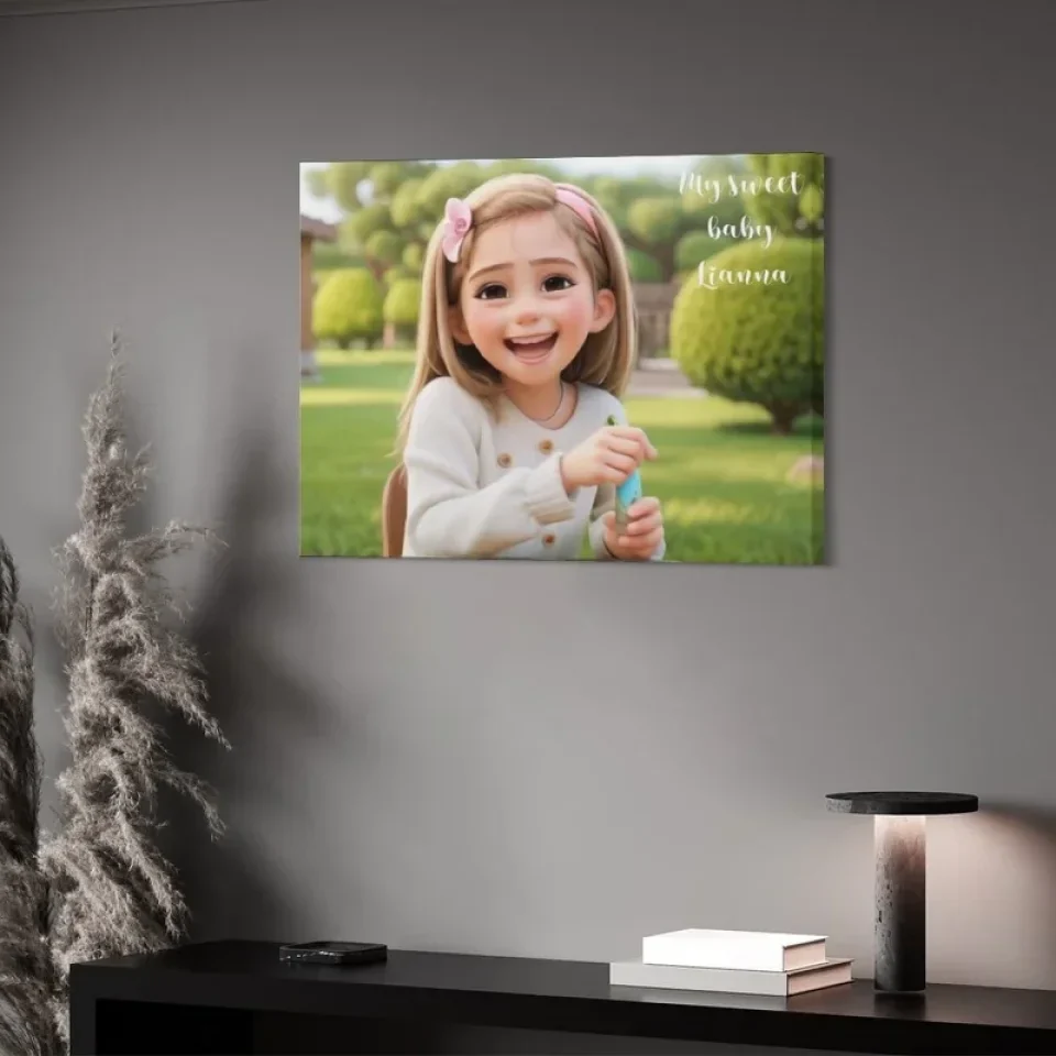 Custom Upload Image Hanging Pictures Cartoon Style - Personalized Canvas/Poster - Cute Gift for Your Little Ones - Image 4
