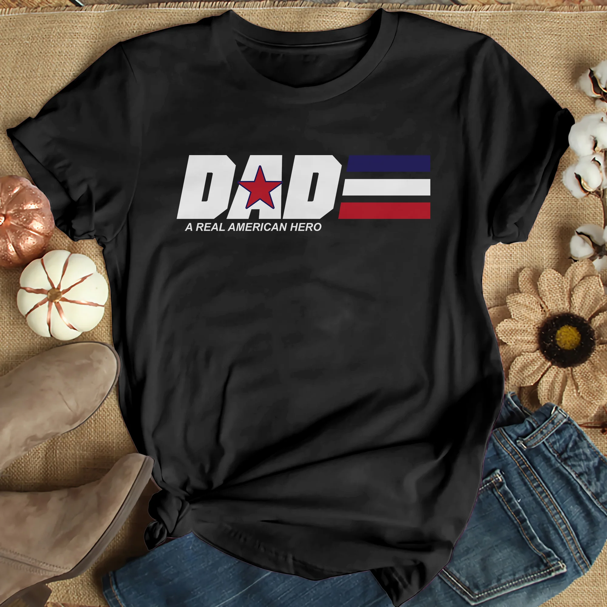 Dad A Real American Hero Tshirt - Birthday gift for Dad - Image 3
