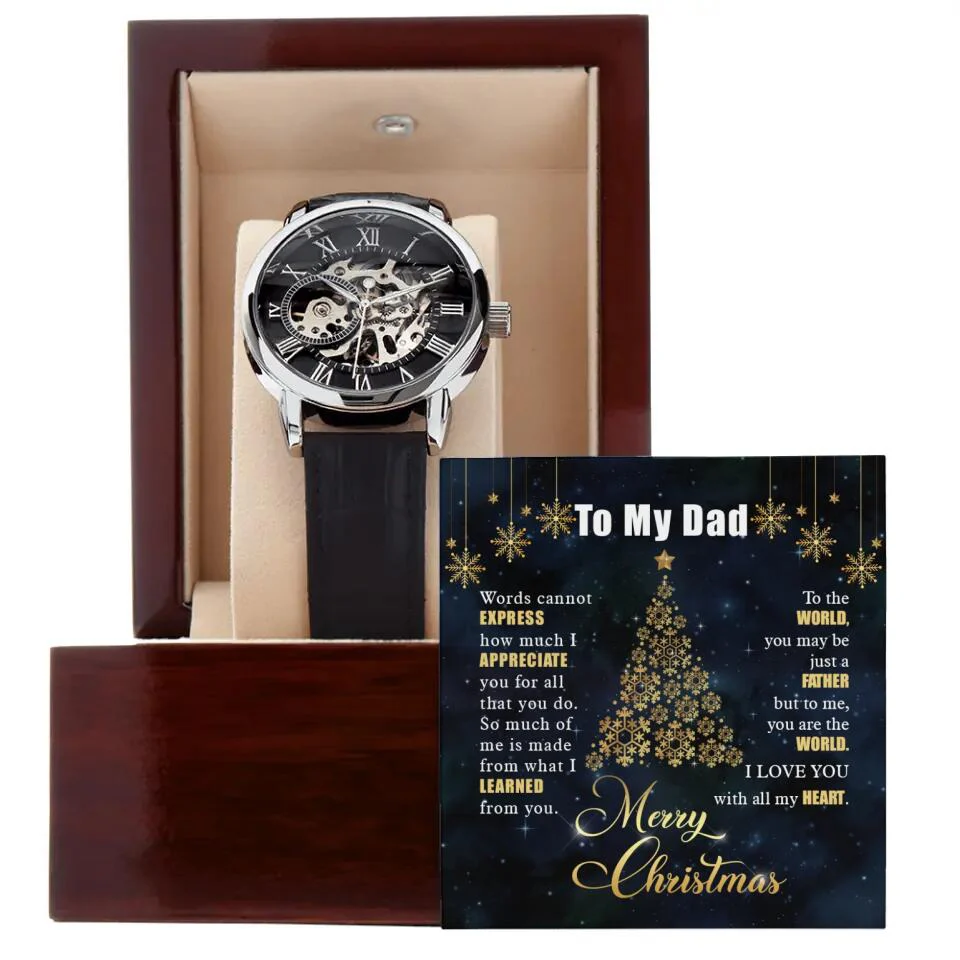 Dad Words Can Not Express How I Love You Personalized Watch - Image 2