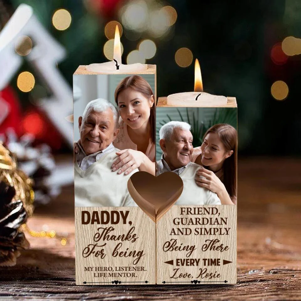 Daddy Thanks for Being my Hero Personalized Candle Holder - Image 6