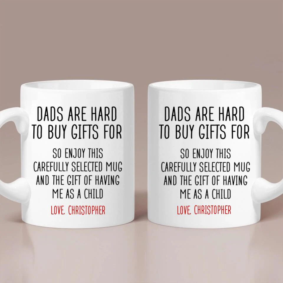 Personalized Valentine Gifts - Dads Are Hard To Buy Gifts For Mug - Personalized Mug - Image 2