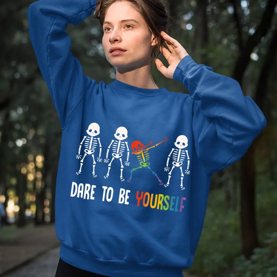 Dare To Be Yourself - Tshirt Sweater - Gift For LGBT Lesbian Gay Community | 306IHPNPTS735 - Image 4