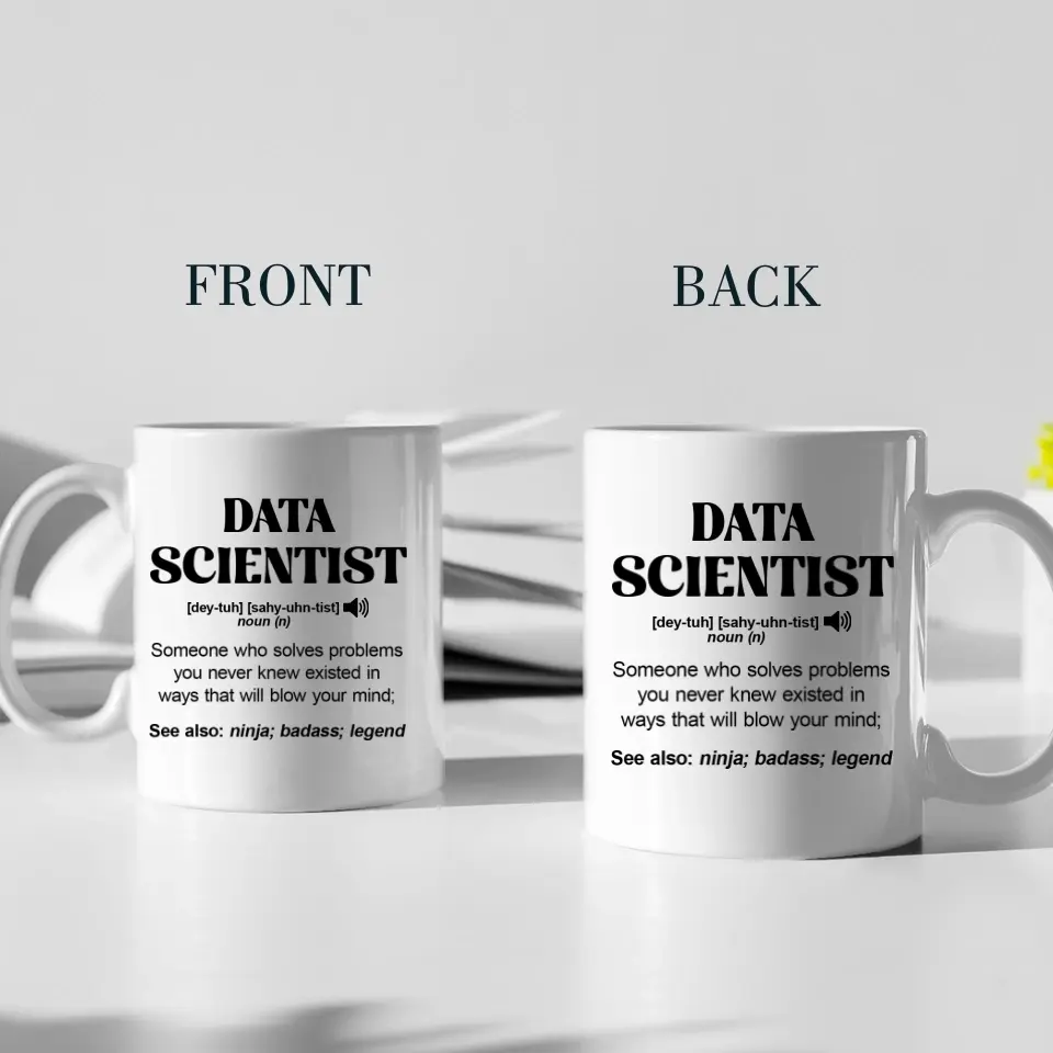 Data Scientist Description - Personalized 11oz 15oz White Mug - Image 2