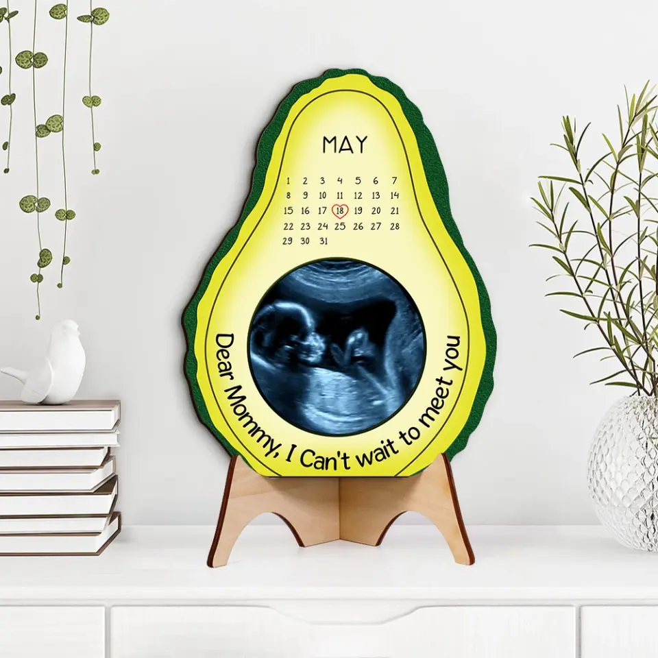 Dear Mommy I Can't Wait To Meet You Personalized Wooden Sign - Image 6