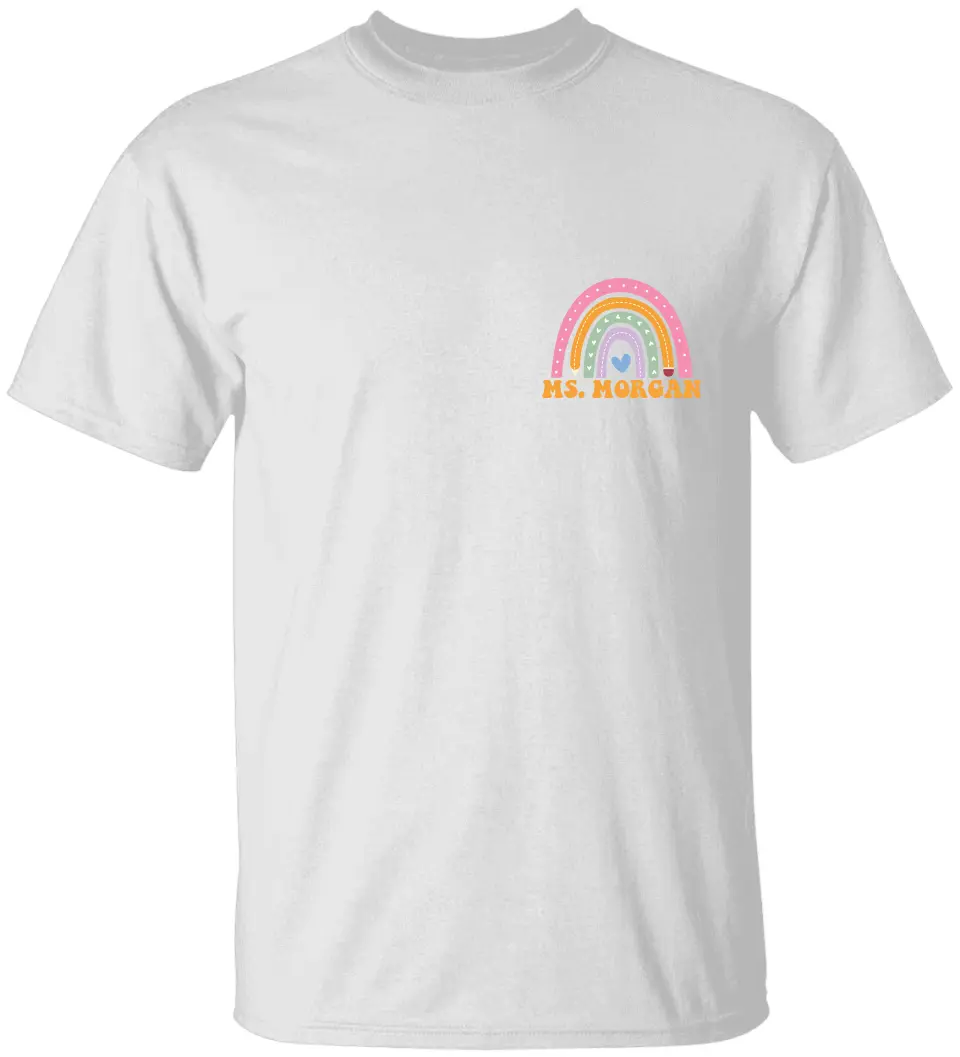 Dear Tiny Human Behind Me T-Shirt For Teachers Back To School - Image 2