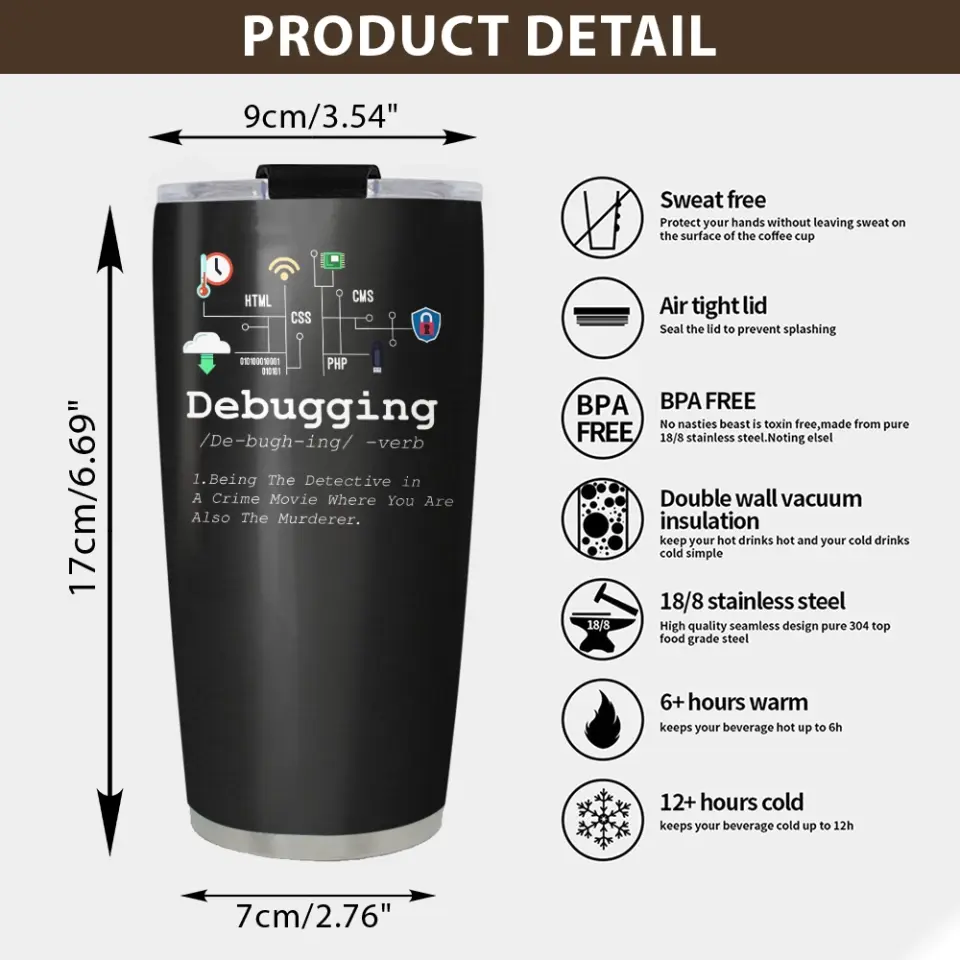 Debugging Definition Computer Program Developer Tumbler Gifts For Coders - Image 4