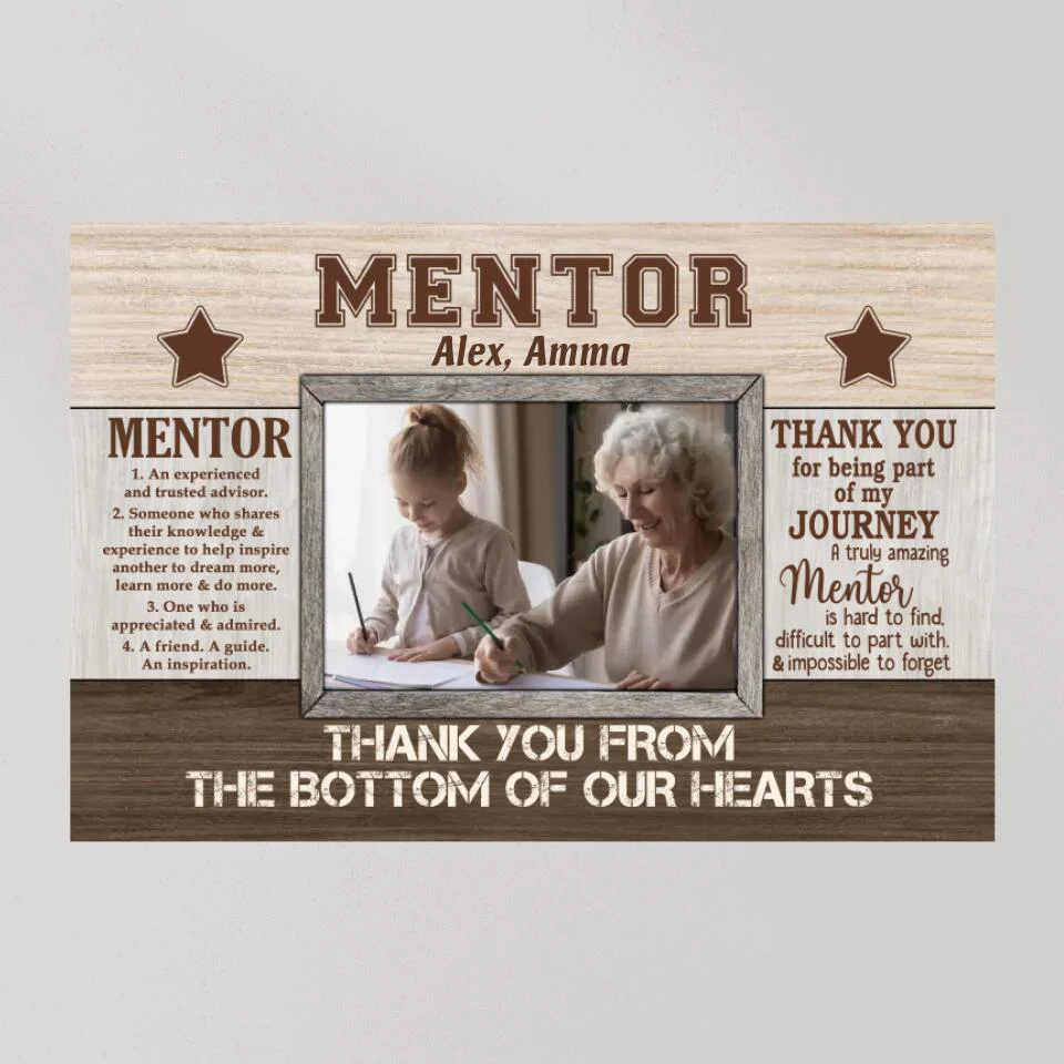 Definition Of Mentor Thank You - Custom Canvas Poster - Appreciation Gift For Mentor Boss - Image 6