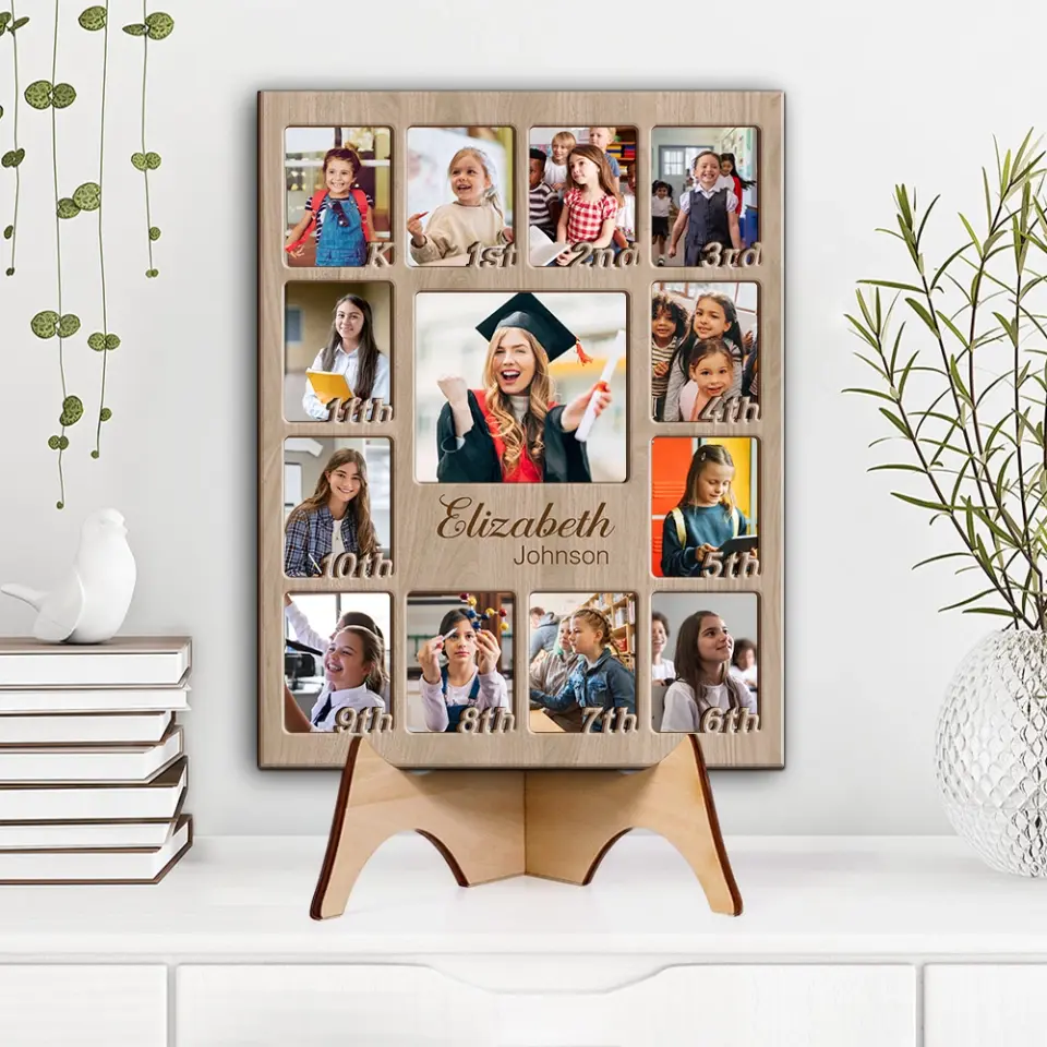Developmental Milestones Custom Wooden Art  Graduation Gift For Son For Daughter - Image 3