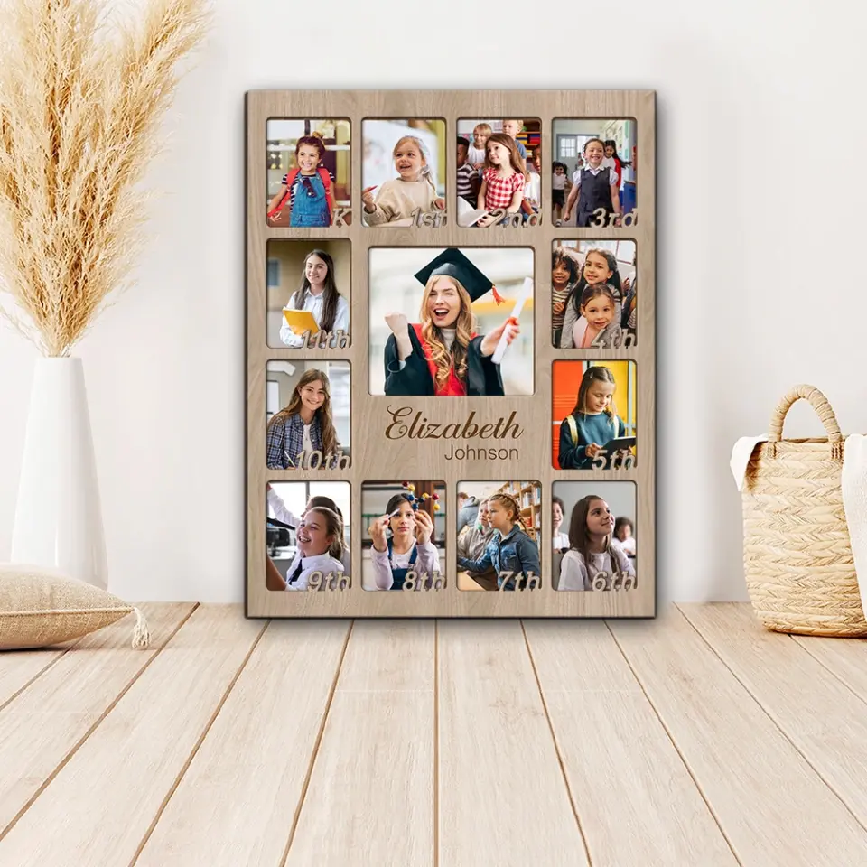 Developmental Milestones Custom Wooden Art  Graduation Gift For Son For Daughter - Image 4