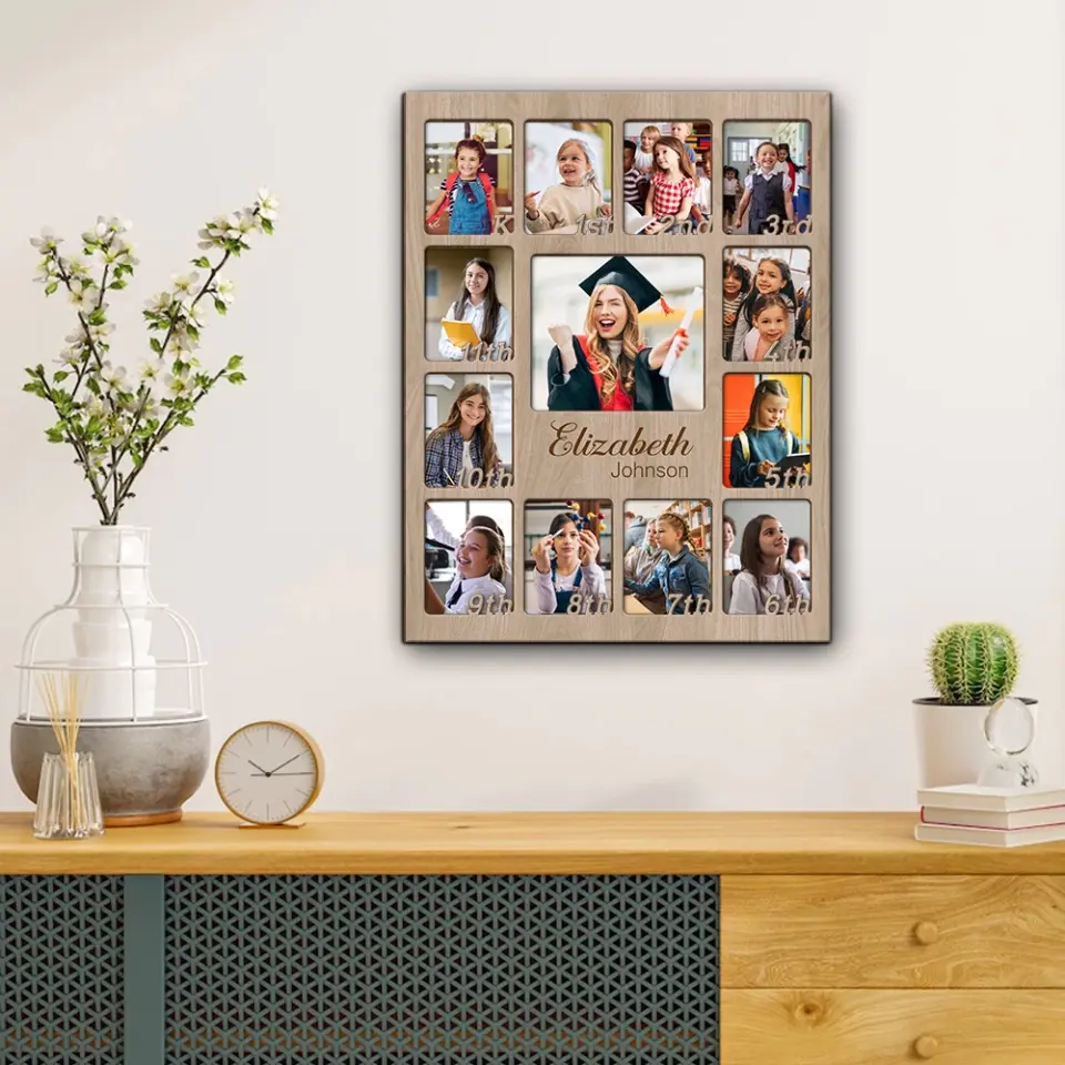 Developmental Milestones Custom Wooden Art  Graduation Gift For Son For Daughter - Image 5