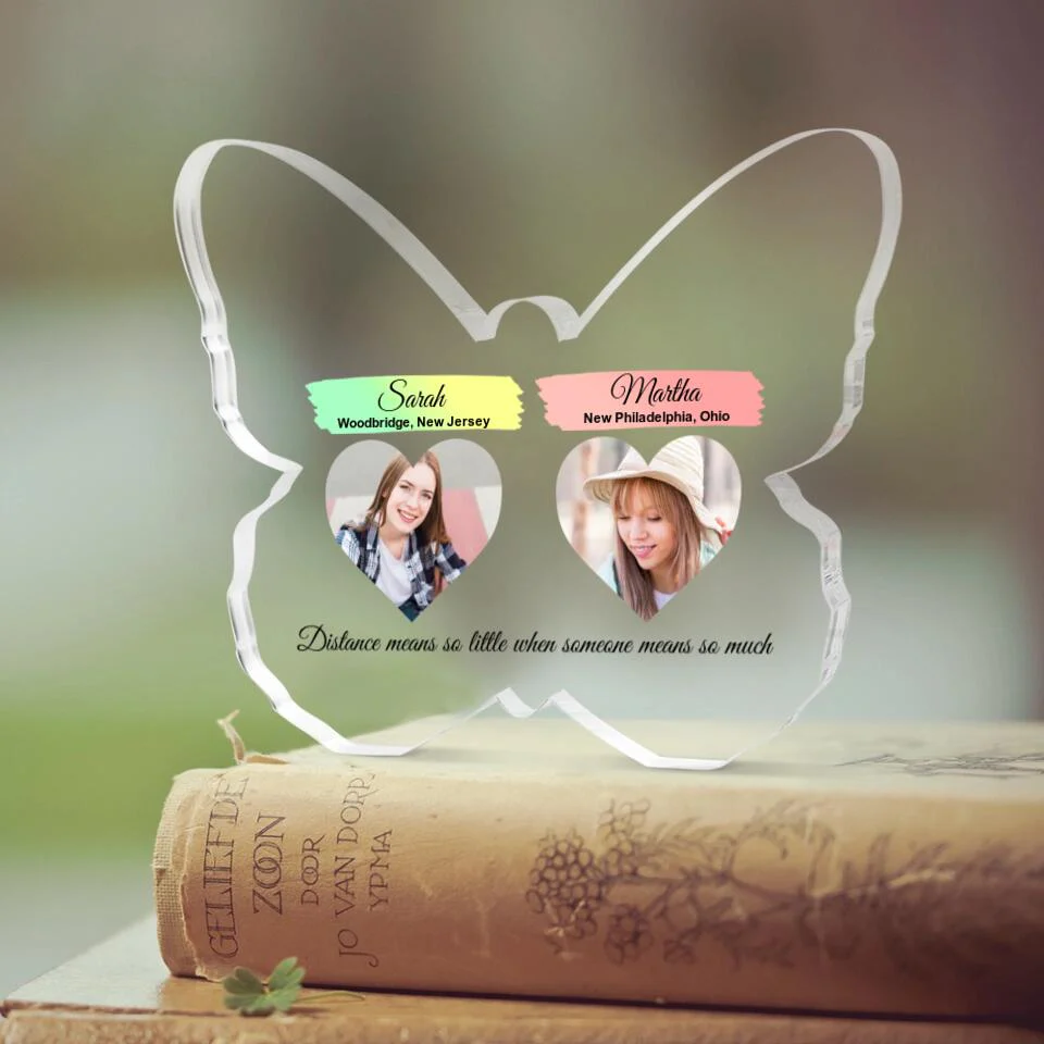 Distance Means So Little When Someone Means So Much Personalized Acrylic Plaque - Image 4