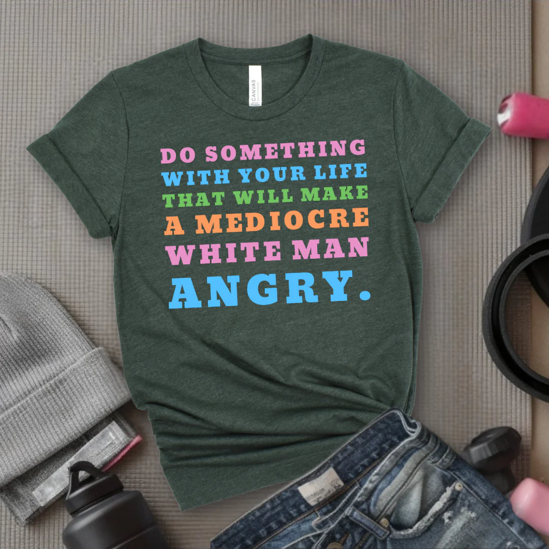 Do Something With Your Life V2 - Women Empower Feminist Tee - Bella Canvas 3001 - Image 2