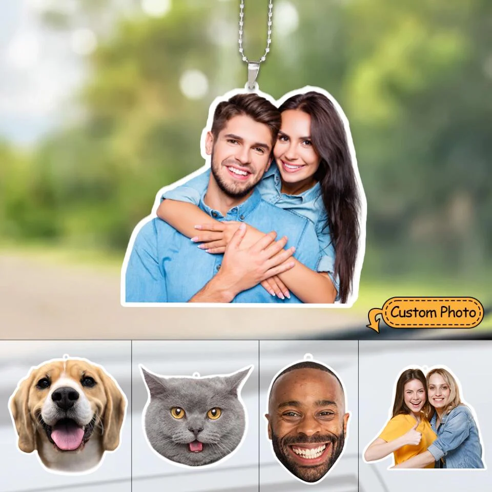 Dog Cat Bff Husband Wife Boyfriend Girlfriend Face Personalized Shape Ornament - Image 3