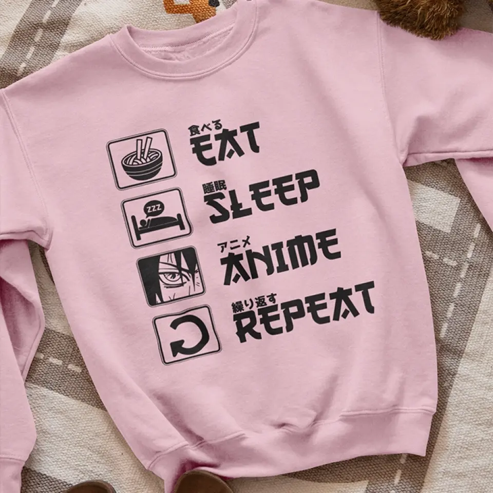Eat Sleep Anime And Repeat Standard Hoodie Gift For Anime Lovers - Image 11
