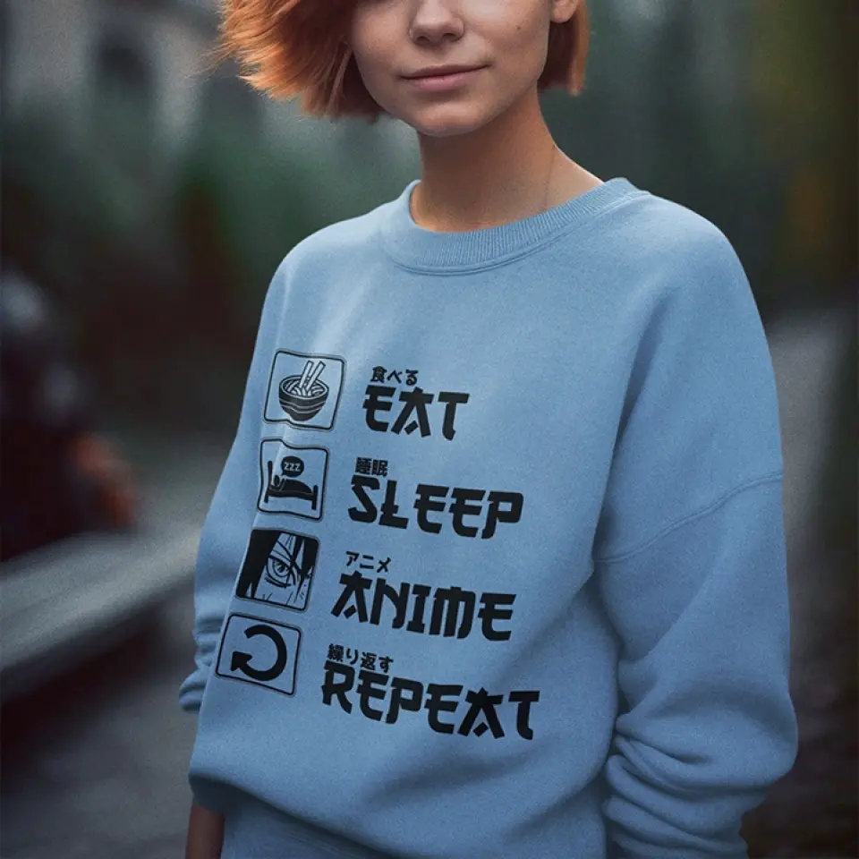 Eat Sleep Anime And Repeat Standard Hoodie Gift For Anime Lovers - Image 12
