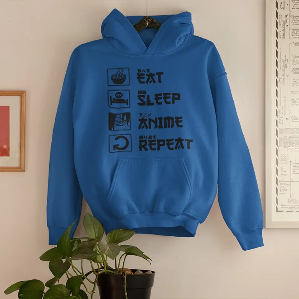 Eat Sleep Anime And Repeat Standard Hoodie Gift For Anime Lovers - Image 3