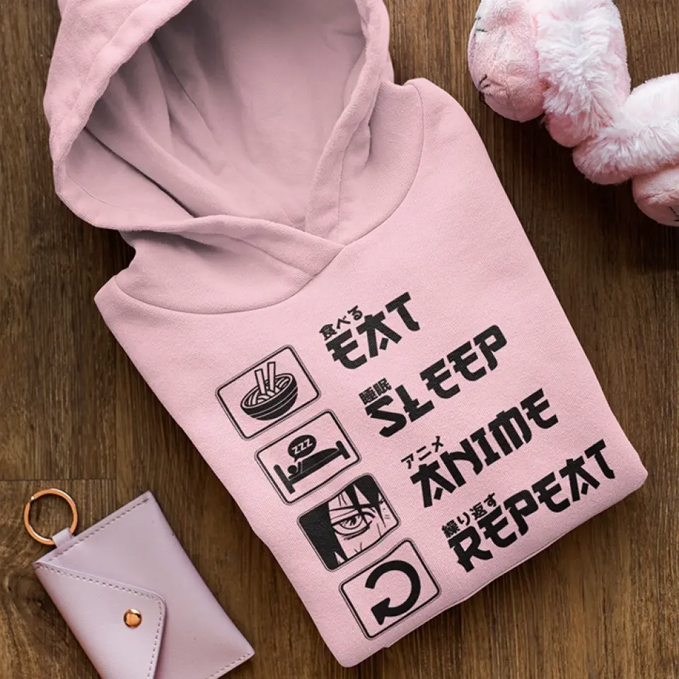 Eat Sleep Anime And Repeat Standard Hoodie Gift For Anime Lovers - Image 4