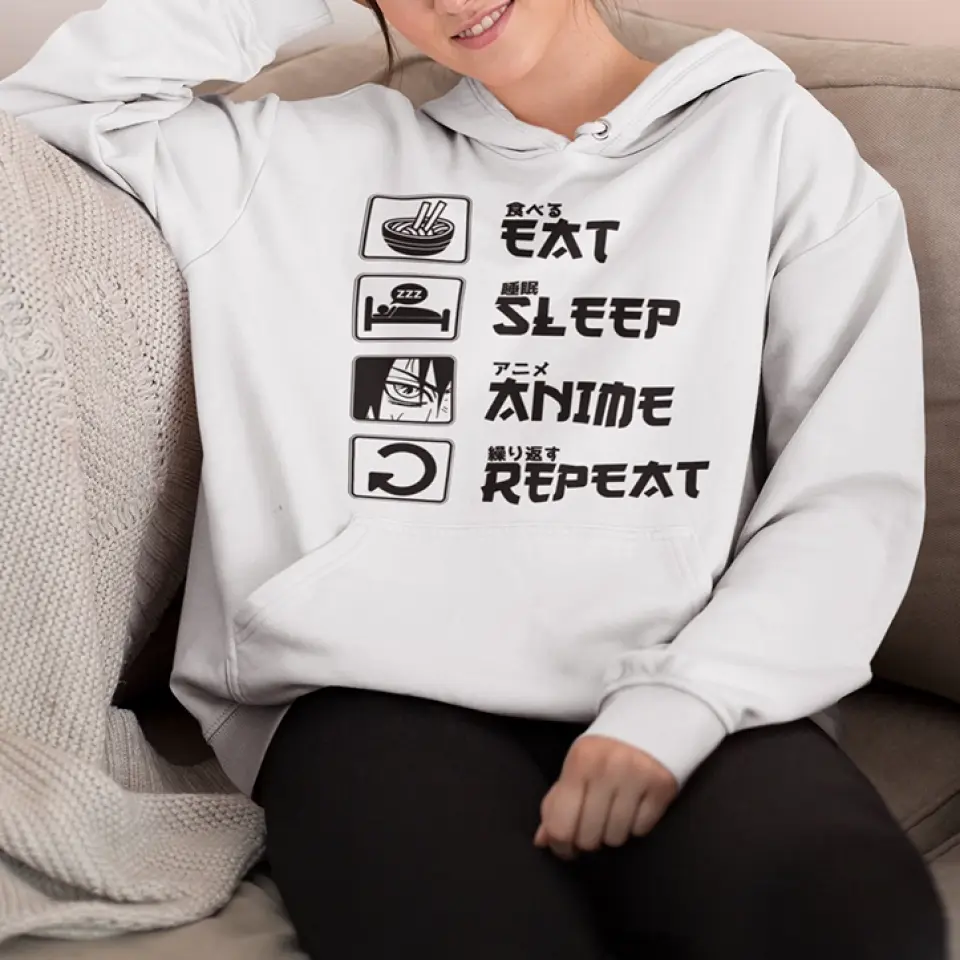 Eat Sleep Anime And Repeat Standard Hoodie Gift For Anime Lovers - Image 6