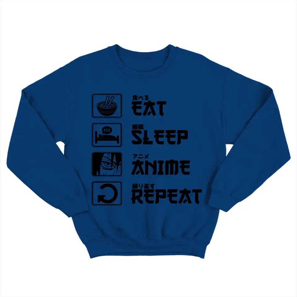 Eat Sleep Anime And Repeat Standard Hoodie Gift For Anime Lovers - Image 9