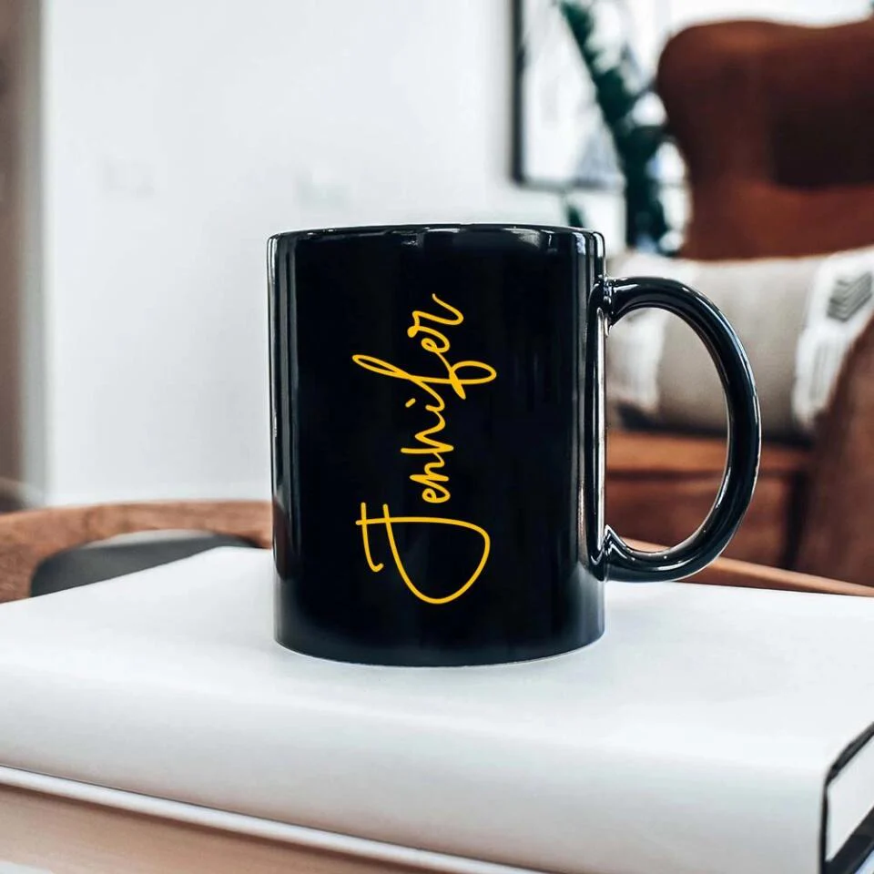 Eid Mubarak Ramadan - Personalized Black Mug - Eid Gift For Husband or Wife - Image 5