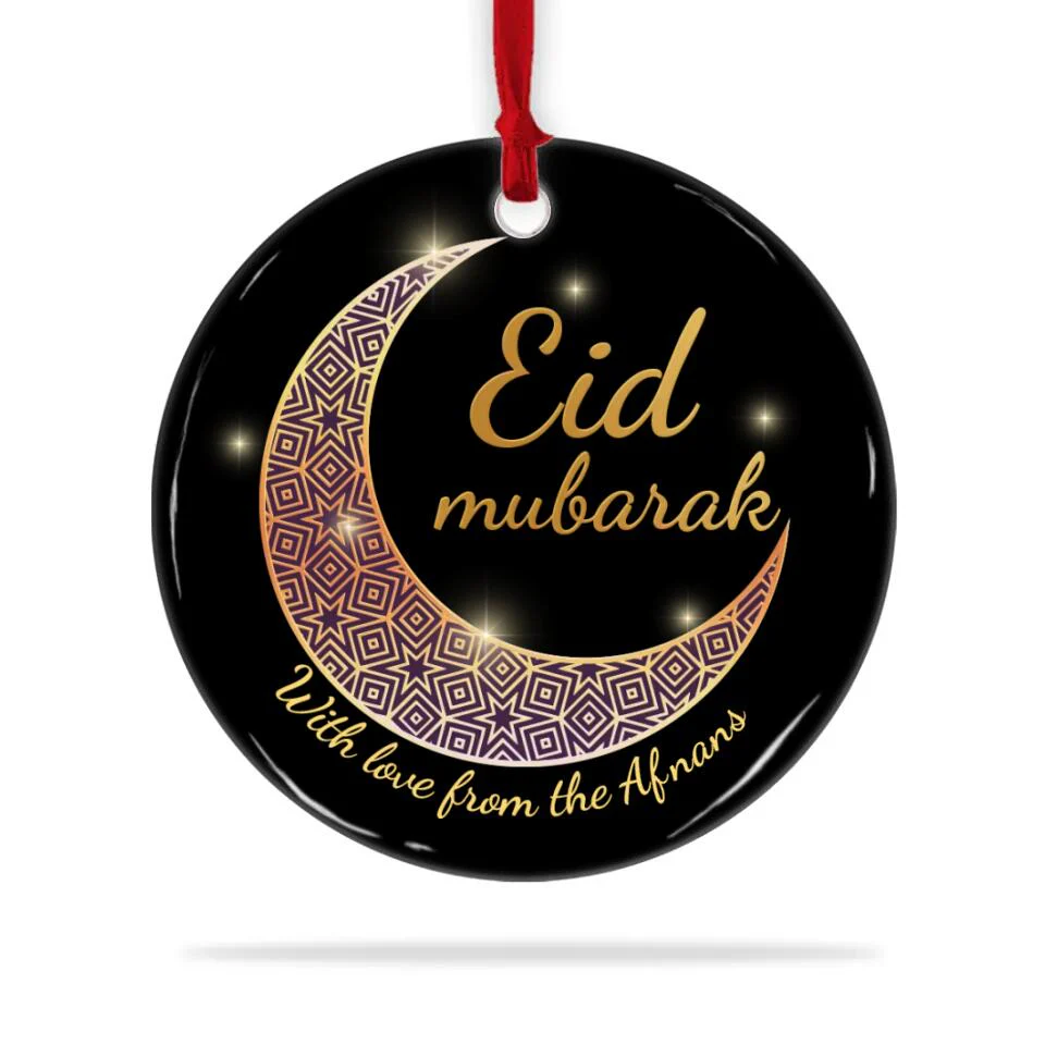 Eid Mubarak With Love from Afnans Personalized Ornament Eid Gift for Family - Image 3