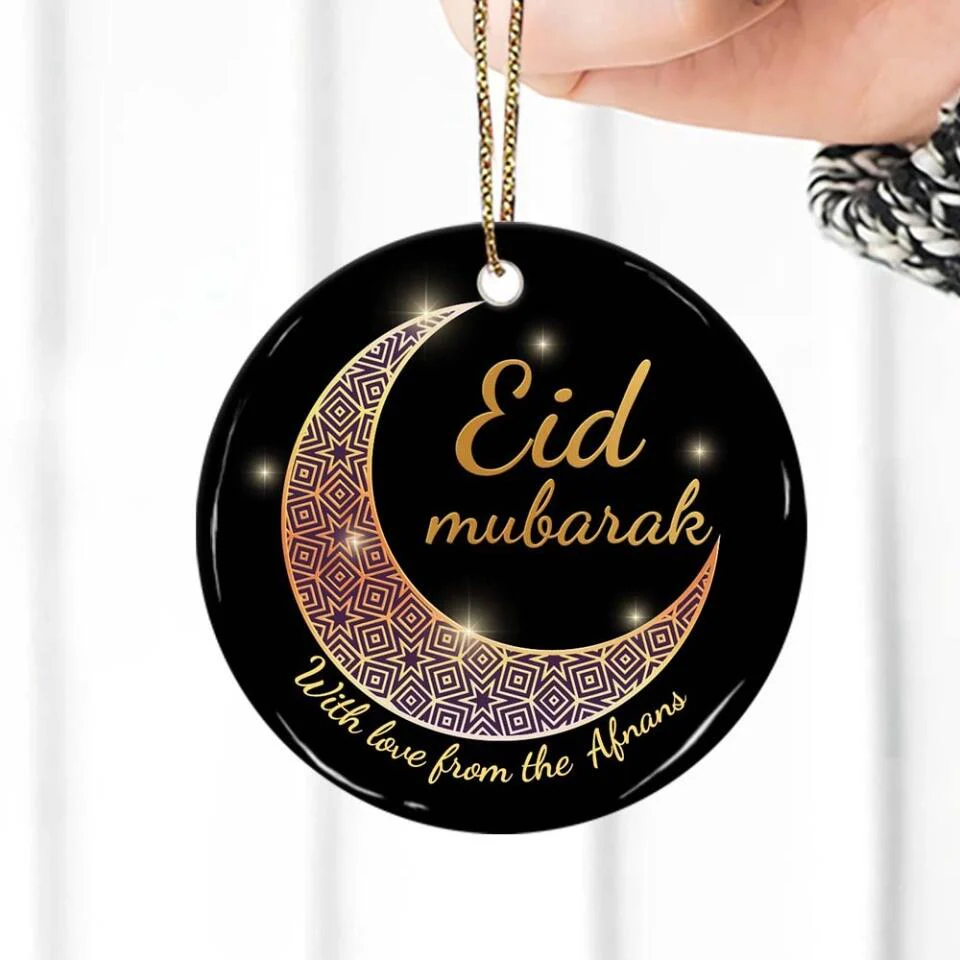 Eid Mubarak With Love from Afnans Personalized Ornament Eid Gift for Family - Image 4