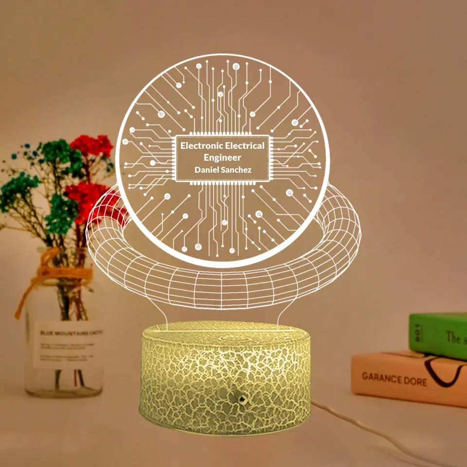 Electrical Engineering Custom 3D Light Engineering Gifts - Image 2