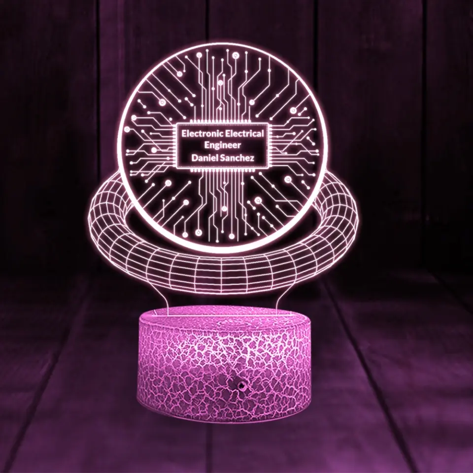 Electrical Engineering Custom 3D Light Engineering Gifts - Image 3