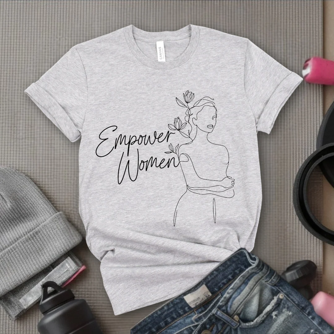 Empower Woman Minimalism Style Shirt - Women Empowerment Tee - Gift for Feminist, Strong Women - Bella Canvas 3001