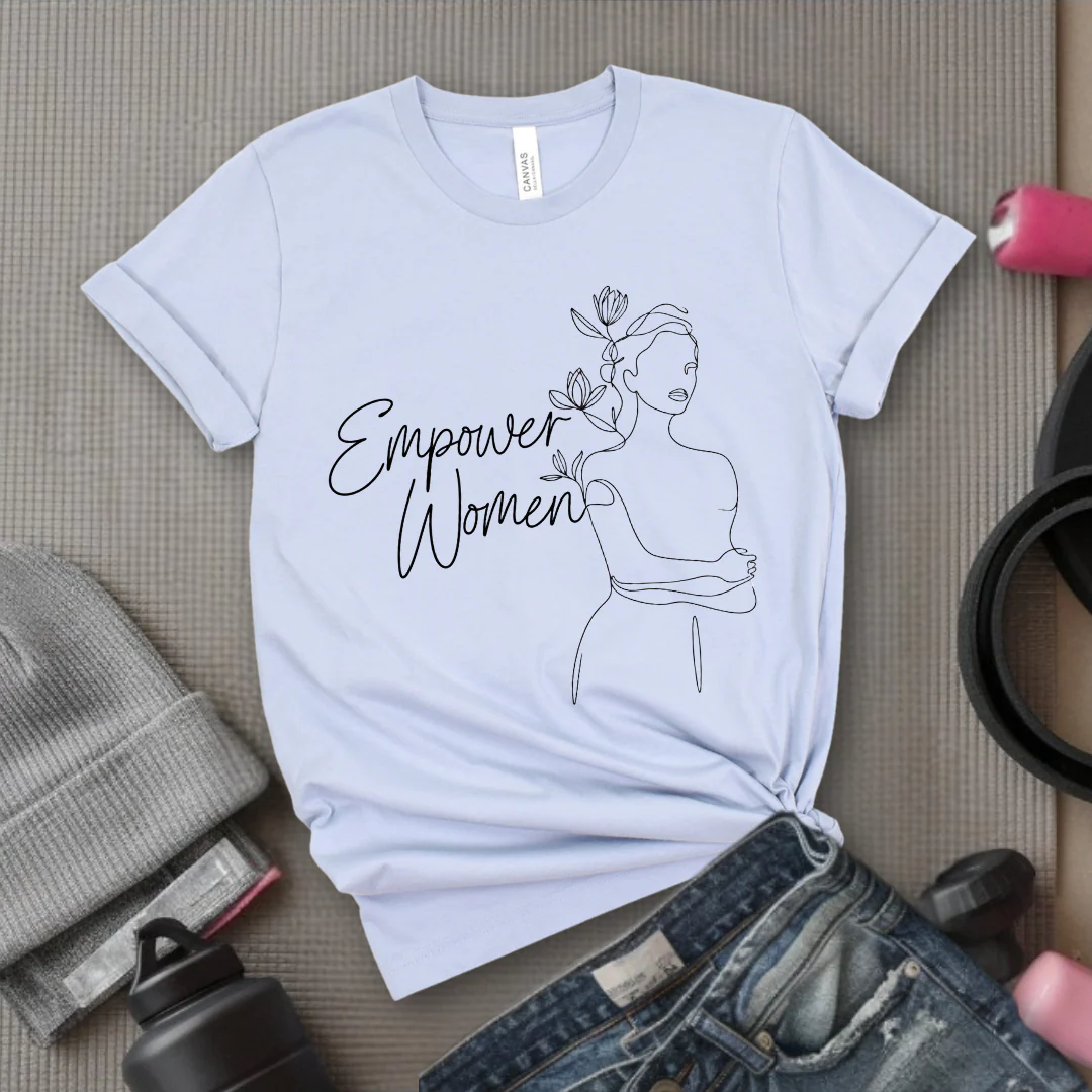 Empower Woman Minimalism Style Shirt - Women Empowerment Tee - Gift for Feminist, Strong Women - Bella Canvas 3001 - Image 5