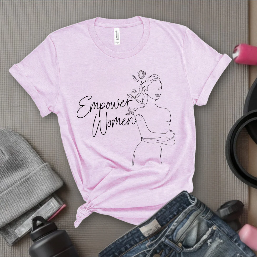Empower Woman Minimalism Style Shirt - Women Empowerment Tee - Gift for Feminist, Strong Women - Bella Canvas 3001 - Image 6