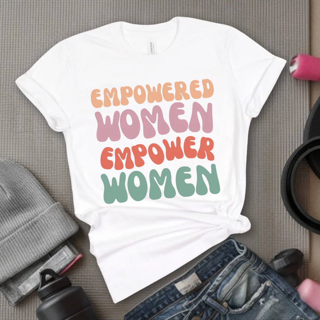 Empowered Women Empower Women Shirt - Feminism T-shirt - Women Support Women Shirt - Retro Women Empowerment Shirt - Self Gift - Bella Canvas 3001 - Image 2