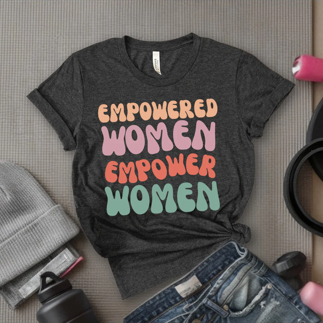 Empowered Women Empower Women Shirt - Feminism T-shirt - Women Support Women Shirt - Retro Women Empowerment Shirt - Self Gift - Bella Canvas 3001 - Image 3