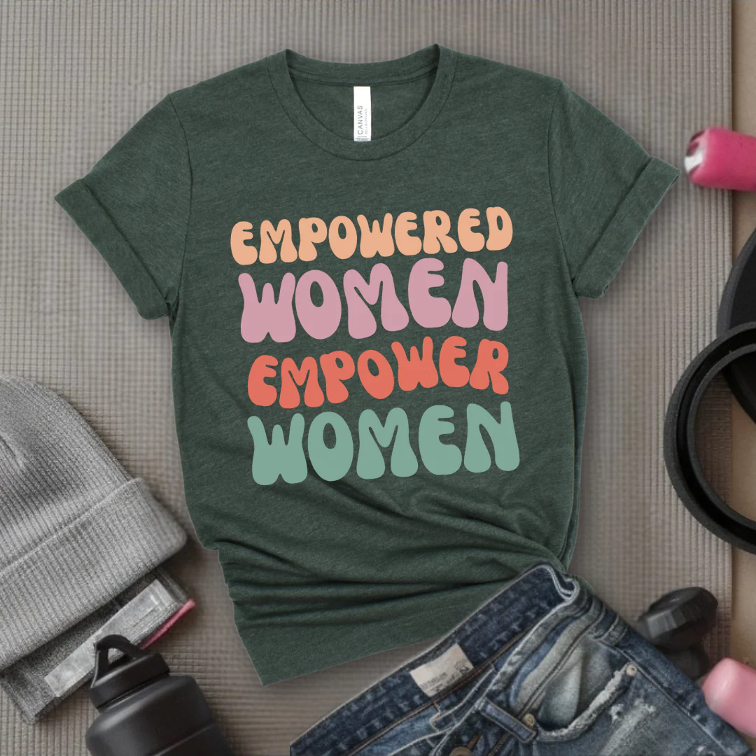 Empowered Women Empower Women Shirt - Feminism T-shirt - Women Support Women Shirt - Retro Women Empowerment Shirt - Self Gift - Bella Canvas 3001 - Image 4