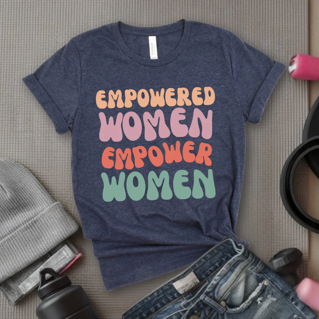 Empowered Women Empower Women Shirt - Feminism T-shirt - Women Support Women Shirt - Retro Women Empowerment Shirt - Self Gift - Bella Canvas 3001 - Image 5