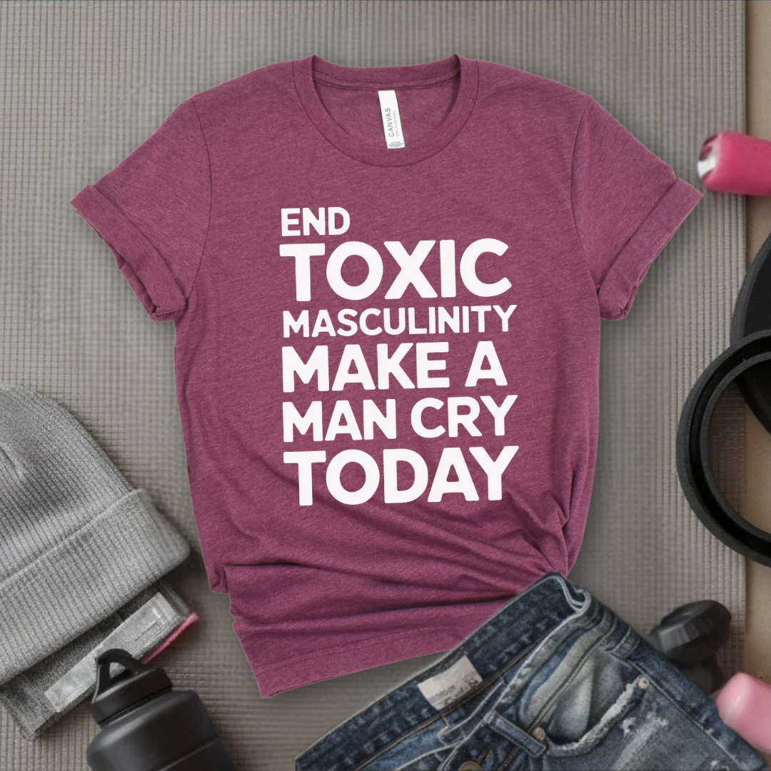 End Toxic Masculinity - Feminist T-Shirt - Women Empowerment Tee - Bella Canvas 3001 - Image 4