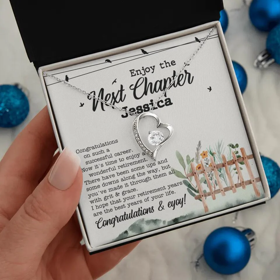 Enjoy The Next Chapter - Multiple Choice Necklace Chain Jewelry - Retirement Gift For Her - Image 10