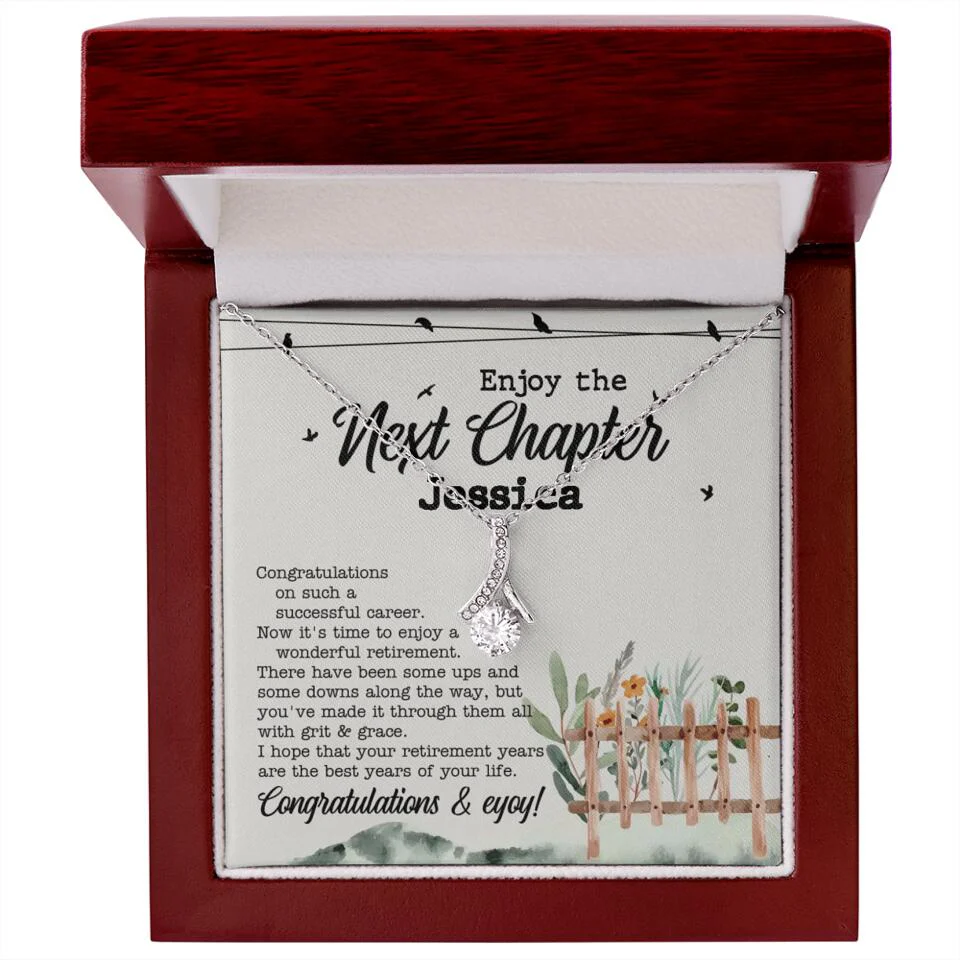 Enjoy The Next Chapter - Multiple Choice Necklace Chain Jewelry - Retirement Gift For Her - Image 52