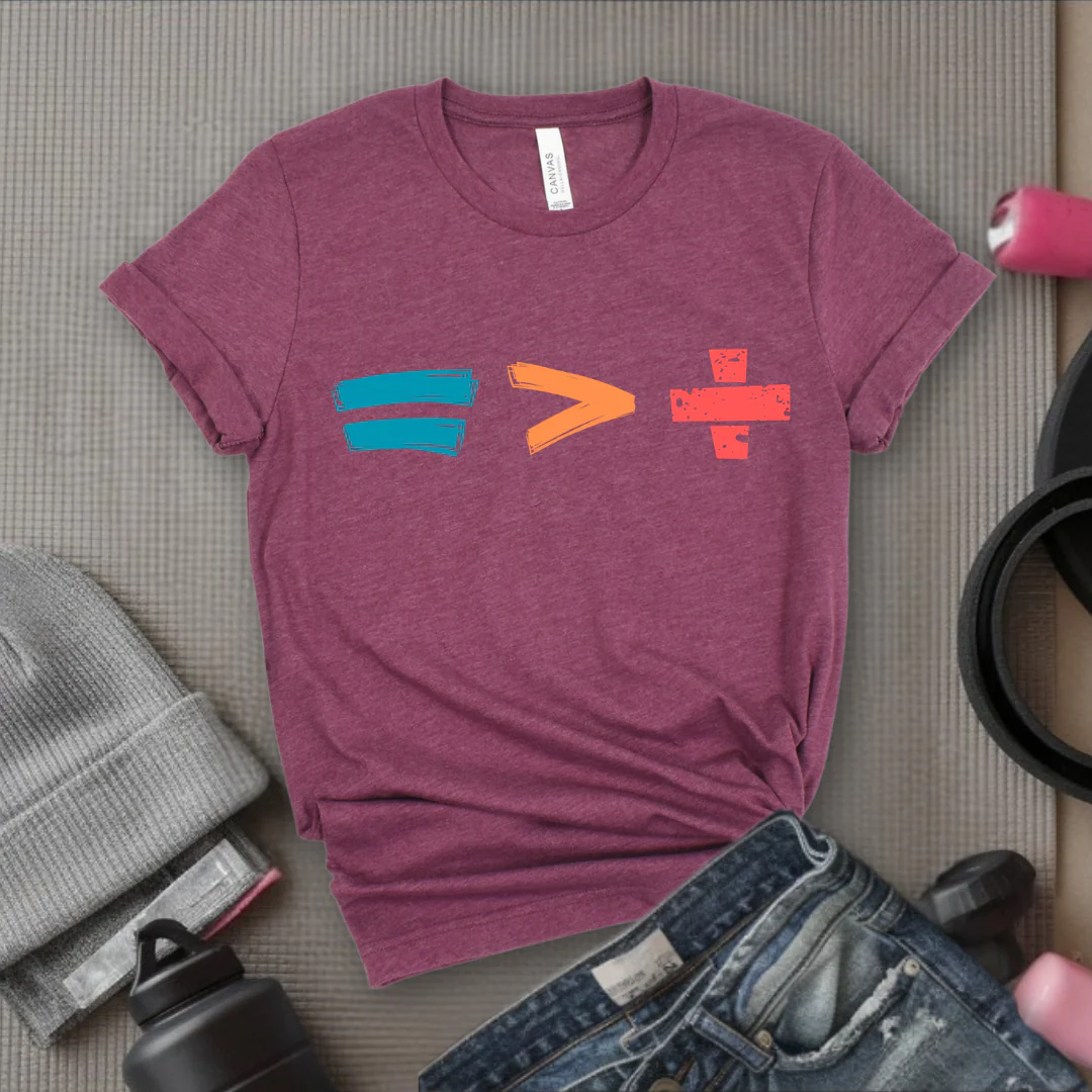 Equality is Better than Division - Feminist T-Shirt - Women Empowerment Tee - Bella Canvas 3001 - Image 5