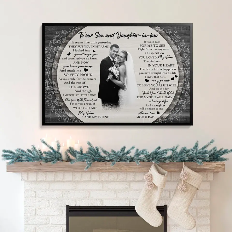 Eternal Bonds: A Gift of Art for Our Daughter-in-Law and Son, Wall Art Canvas/Poster, Gift For Son & Daughter-in-law | 309IHPBNCA1034 - Image 12