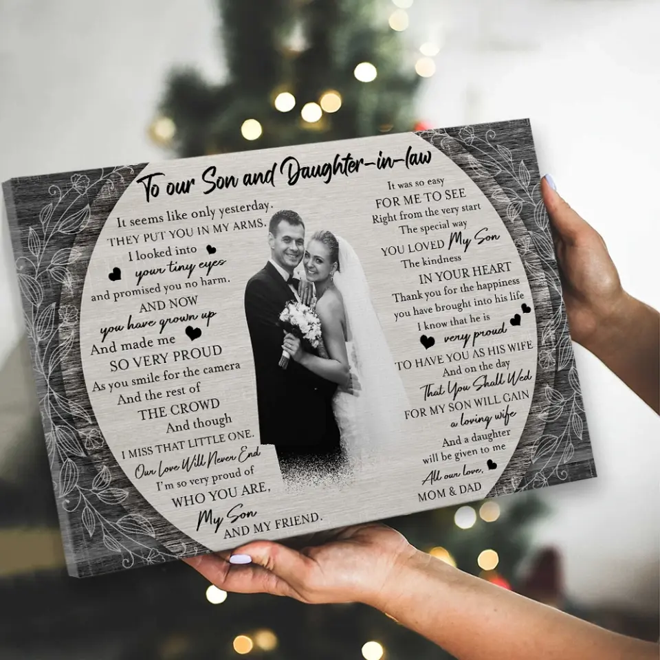 Eternal Bonds: A Gift of Art for Our Daughter-in-Law and Son, Wall Art Canvas/Poster, Gift For Son & Daughter-in-law | 309IHPBNCA1034 - Image 5