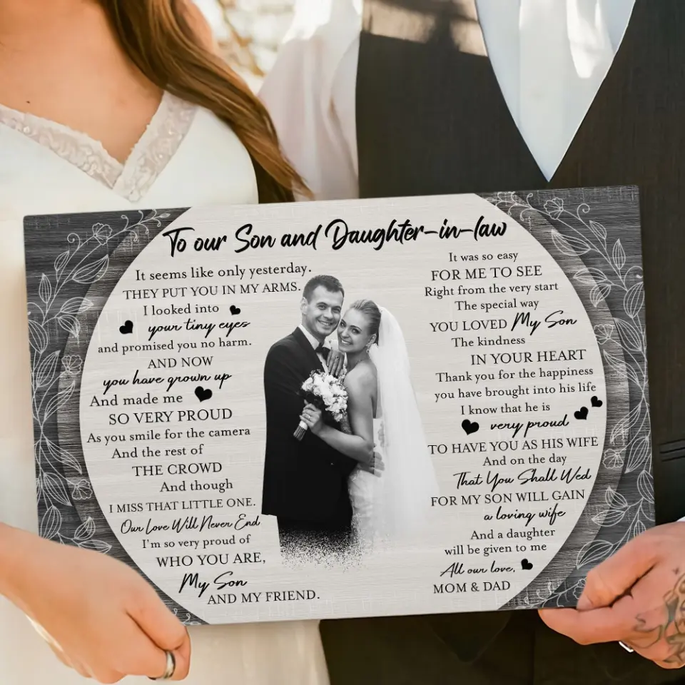 Eternal Bonds: A Gift of Art for Our Daughter-in-Law and Son, Wall Art Canvas/Poster, Gift For Son & Daughter-in-law | 309IHPBNCA1034 - Image 6