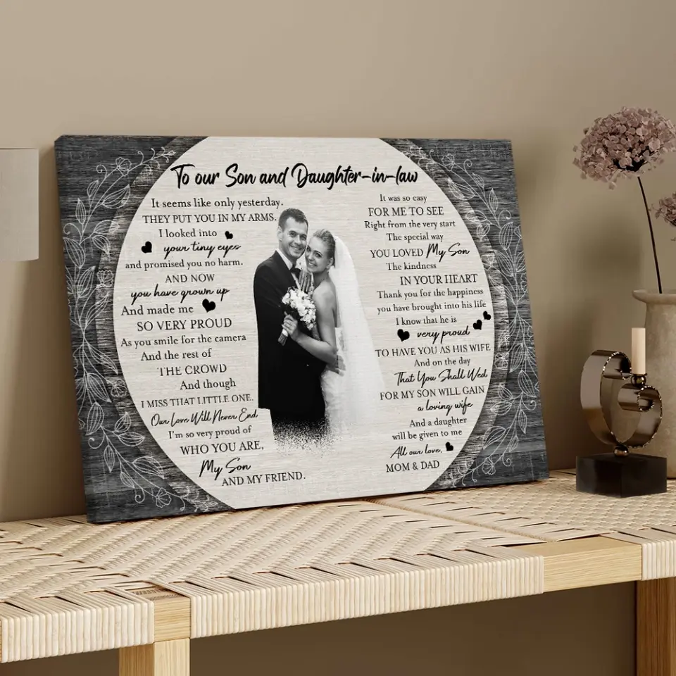 Eternal Bonds: A Gift of Art for Our Daughter-in-Law and Son, Wall Art Canvas/Poster, Gift For Son & Daughter-in-law | 309IHPBNCA1034 - Image 8