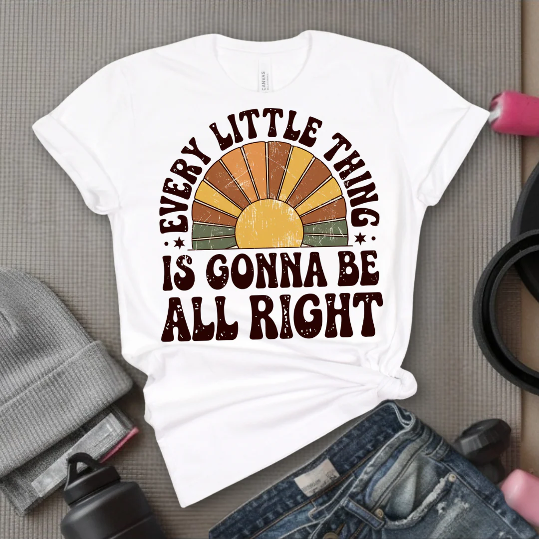 Every Little Thing Is Gonna Be All Right - Feminist T-Shirt - Women Empowerment Tee - Bella Canvas 3001 - Image 7