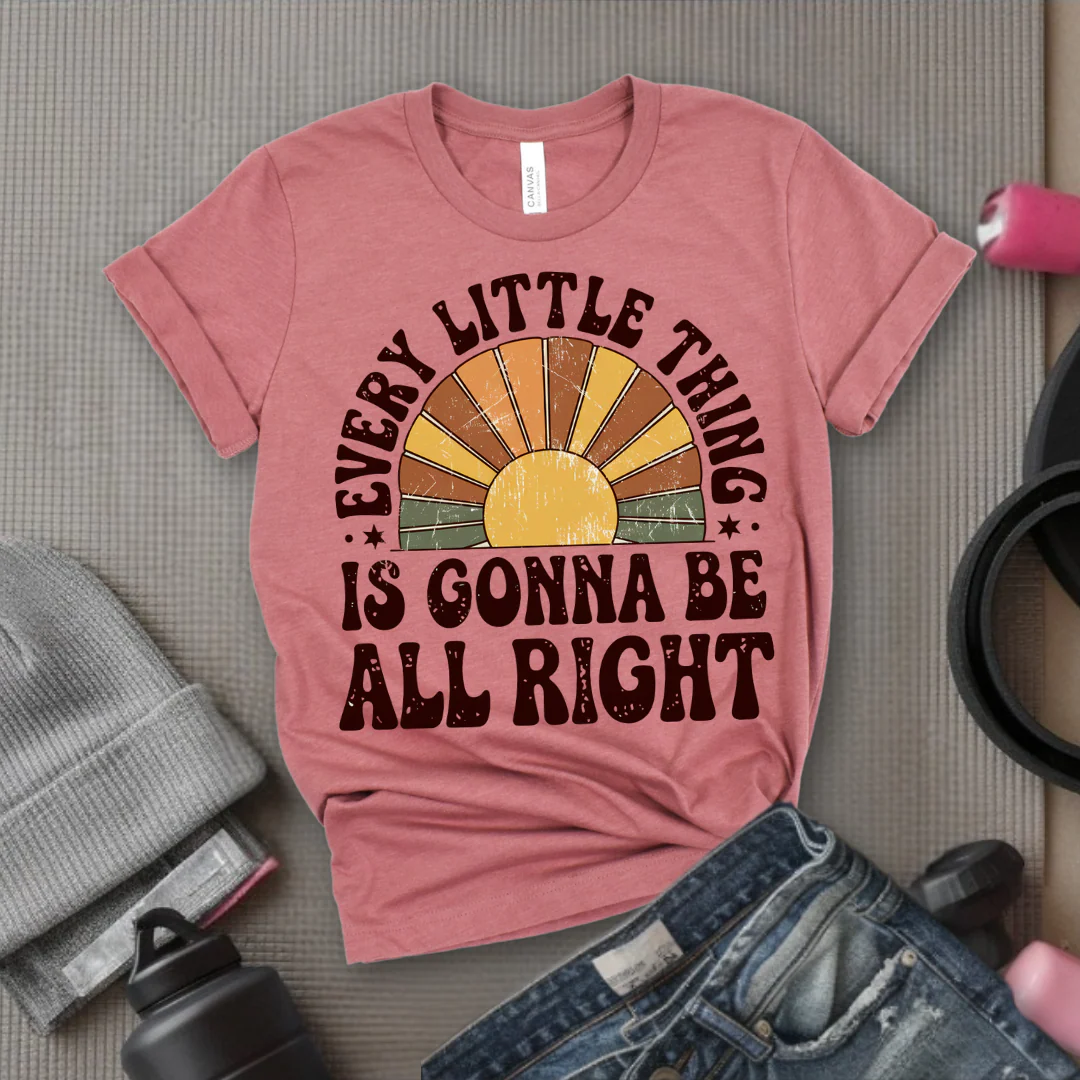 Every Little Thing Is Gonna Be All Right - Feminist T-Shirt - Women Empowerment Tee - Bella Canvas 3001 - Image 9