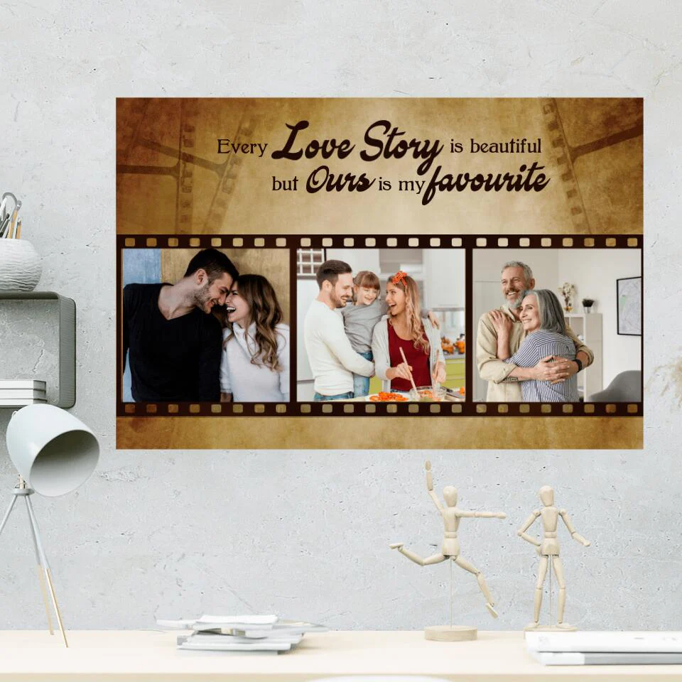 Every Love story is Beautiful But Ours is My Favorite Custom Canvas Poster Anniversary Gift For Wife - Image 5