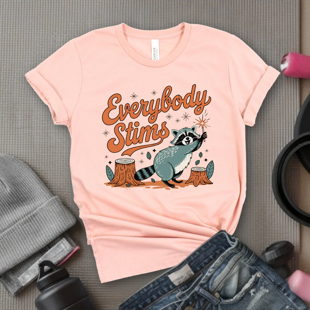 Everybody stims - Girl Power Inspirational T-Shirt - Women Empowerment Tee - Gift for Her - Bella Canvas 3001 - Image 4